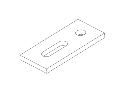 Line drawing K2 Systems 2002544 Connector for photovoltaics mounting