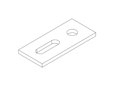 Line drawing K2 Systems 2002545 Connector for photovoltaics mounting