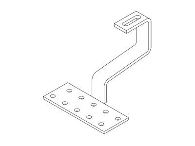 Line drawing K2 Systems 1000001 Photovoltaics roof  facade fastener