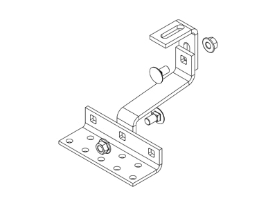 Line drawing 1 K2 Systems 1000107 Photovoltaics roof  facade fastener
