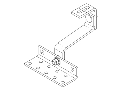 Line drawing 2 K2 Systems 1000107 Photovoltaics roof  facade fastener