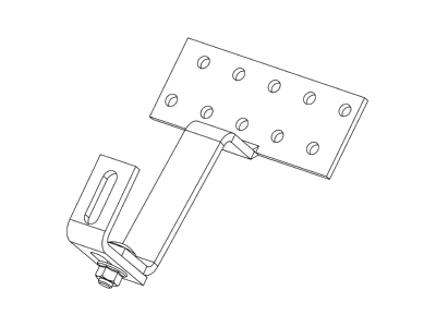Line drawing 2 K2 Systems 1000125 Photovoltaics roof  facade fastener