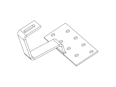 Line drawing K2 Systems 1000653 Photovoltaics roof  facade fastener