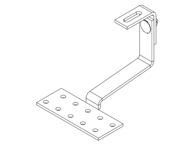 Line drawing K2 Systems 1001068 Photovoltaics roof  facade fastener