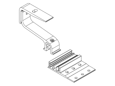 Line drawing 1 K2 Systems 2002402 Photovoltaics roof  facade fastener

