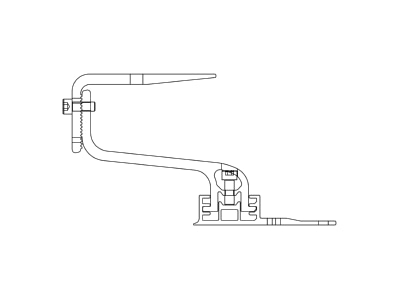 Line drawing 2 K2 Systems 2002402 Photovoltaics roof  facade fastener
