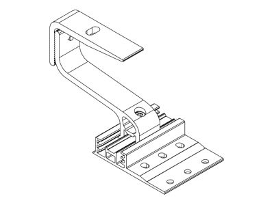 Line drawing 3 K2 Systems 2002402 Photovoltaics roof  facade fastener