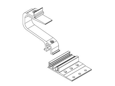 Line drawing 2 K2 Systems 2003215 Photovoltaics roof  facade fastener

