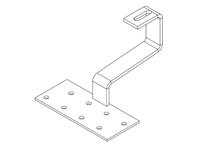 Line drawing K2 Systems 1001508 Photovoltaics roof  facade fastener