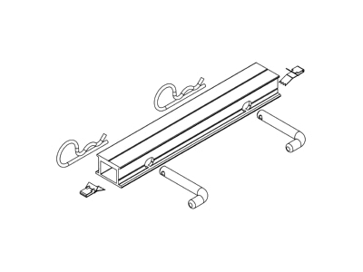 Strichzeichnung 1 K2 Systems 2004123 Schienenverbinder Set Alu  Edelstahl