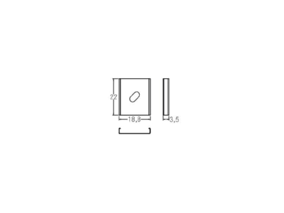 Dimensional drawing Brumberg 53040000 Mounting kit for luminaires