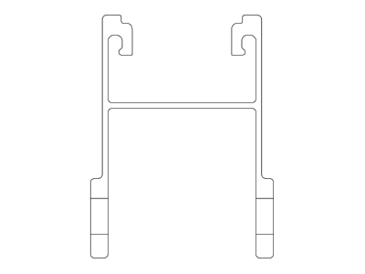 Line drawing K2 Systems 2003263 Solar mounting profile