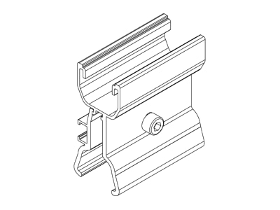 Line drawing 1 K2 Systems 2004124 Photovoltaics roof  facade fastener
