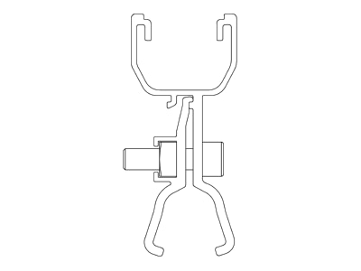 Line drawing 2 K2 Systems 2004124 Photovoltaics roof  facade fastener