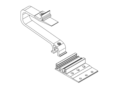 Line drawing 2 K2 Systems 2004222 Photovoltaics roof  facade fastener
