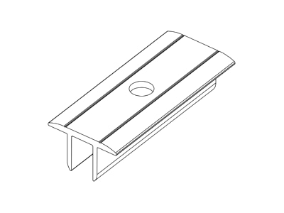 Line drawing K2 Systems 1002062 Middle clamp for photovoltaics mounting