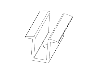 Line drawing K2 Systems 1005131 Middle clamp for photovoltaics mounting