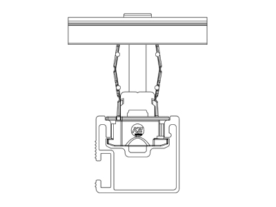 Line drawing 2 K2 Systems 2004146 Middle clamp for photovoltaics mounting
