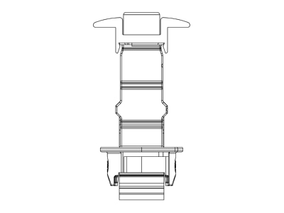 Line drawing 3 K2 Systems 2004148 Middle clamp for photovoltaics mounting