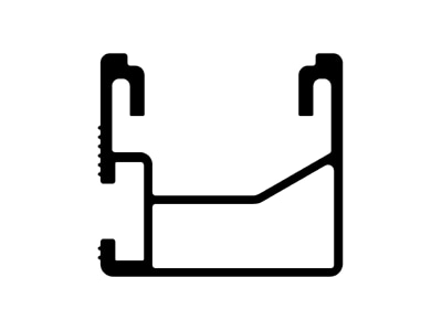 Line drawing K2 Systems 2004258 Solar mounting profile