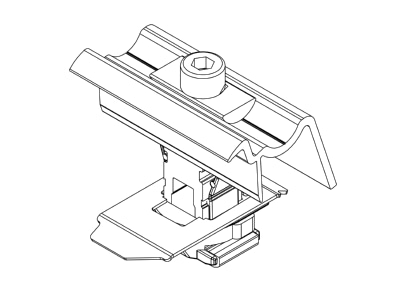 Strichzeichnung 1 K2 Systems 2003452 Clamp EC 30 40 sw  Hybrid