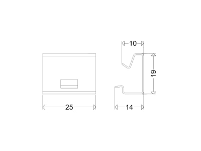 Dimensional drawing Schuch 163 KES P Accessory for luminaires