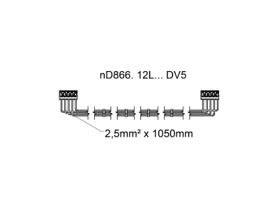 Dimensional drawing Schuch DV NS ZO2 22 LED Through wiring 
