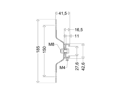 Dimensional drawing Schuch TRSED Accessory for luminaires
