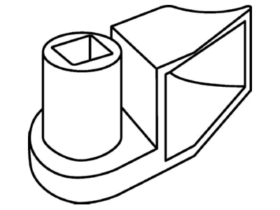 Dimensional drawing 5 Hellermann Tyton SBH3 PA6 6 BK Mounting element for cable tie
