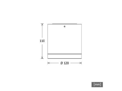 Dimensional drawing LTS BTNM 202 30 55 ws Downlight spot floodlight 1x24W