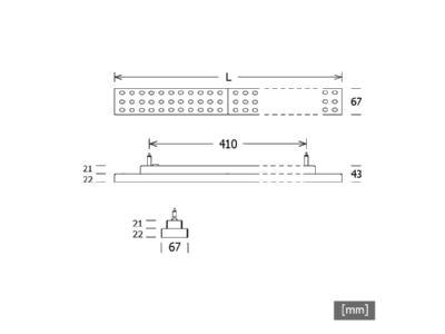 Dimensional drawing LTS LUZ06 P 15 007 40 ws Pendant luminaire 1x30W