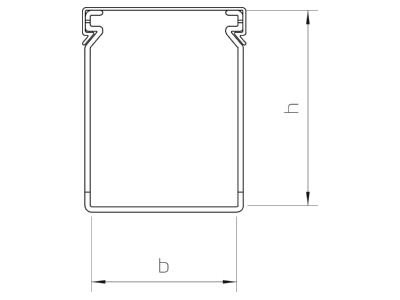 Dimensional drawing 3 OBO LK4 80060 Sonderloch Slotted cable trunking system 80x60mm