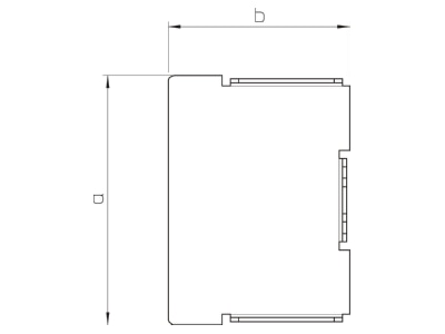 Dimensional drawing 2 OBO LKM E40060FS End cap for wireway 38x60mm
