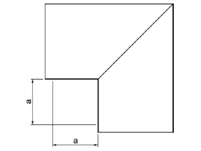 Dimensional drawing 1 OBO LKM F60200FS Flat bend for wireway 200x60mm Steel
