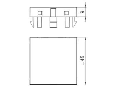 Dimensional drawing 1 OBO ADP B AL1 Frame aluminium
