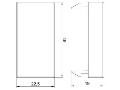 Dimensional drawing 1 OBO ADP B AL0 5 Frame aluminium
