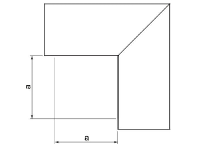 Dimensional drawing 2 OBO LKM F60100FS Flat bend for wireway 100x60mm Steel