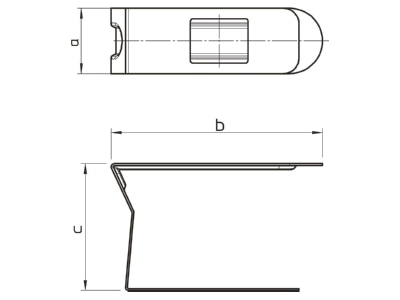 Dimensional drawing 2 OBO LKM K80 Cable clip for wireway