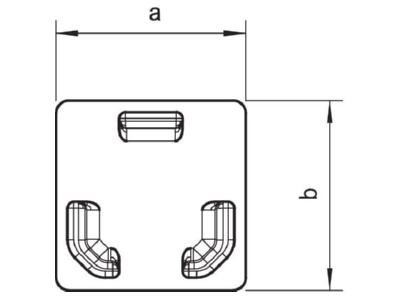 Dimensional drawing 2 OBO WDK HE20020LGR End cap for wireway 17x17mm