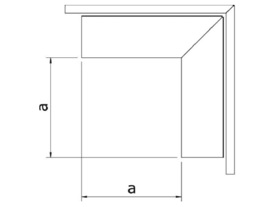 Dimensional drawing 1 OBO LKM A40060RW Outer corner for cable duct 40x60mm
