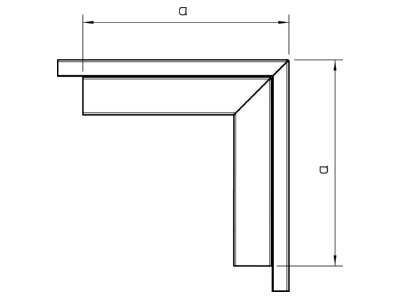 Dimensional drawing 2 OBO LKM A40060RW Outer corner for cable duct 40x60mm