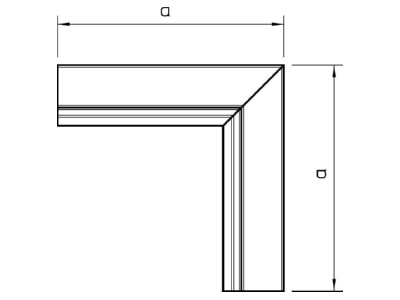 Dimensional drawing 2 OBO LKM I60200RW Inner corner for wireway