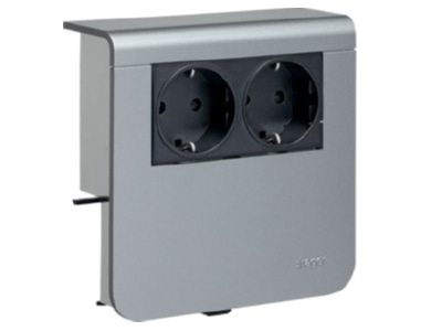 Product image 2 Tehalit SL 20080900D1 alu Socket outlet box for skirting duct RAL0