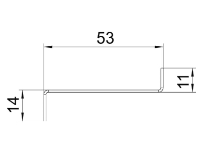 Mazeichnung 1 OBO GS TW70 Trennwand 54x24x2000mm