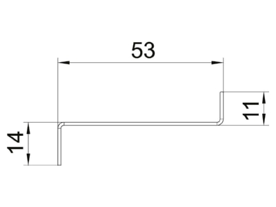 Mazeichnung 2 OBO GS TW70 Trennwand 54x24x2000mm