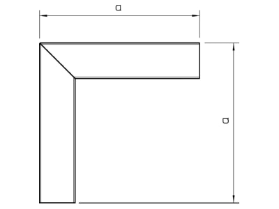 Dimensional drawing 2 OBO LKM F40060RW Flat bend for wireway 60x40mm Steel