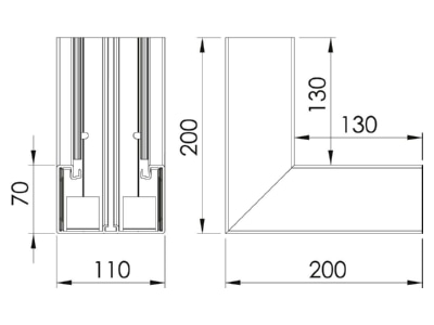 Mazeichnung 1 OBO GK I70110RW Inneneck