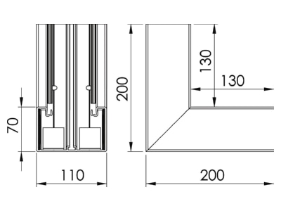 Mazeichnung 2 OBO GK I70110RW Inneneck