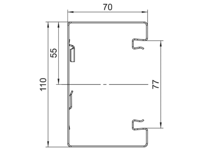 Mazeichnung 1 OBO GS S70110FS Geraeteeinbaukanal o  OT