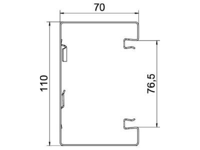 Mazeichnung 2 OBO GS S70110FS Geraeteeinbaukanal o  OT